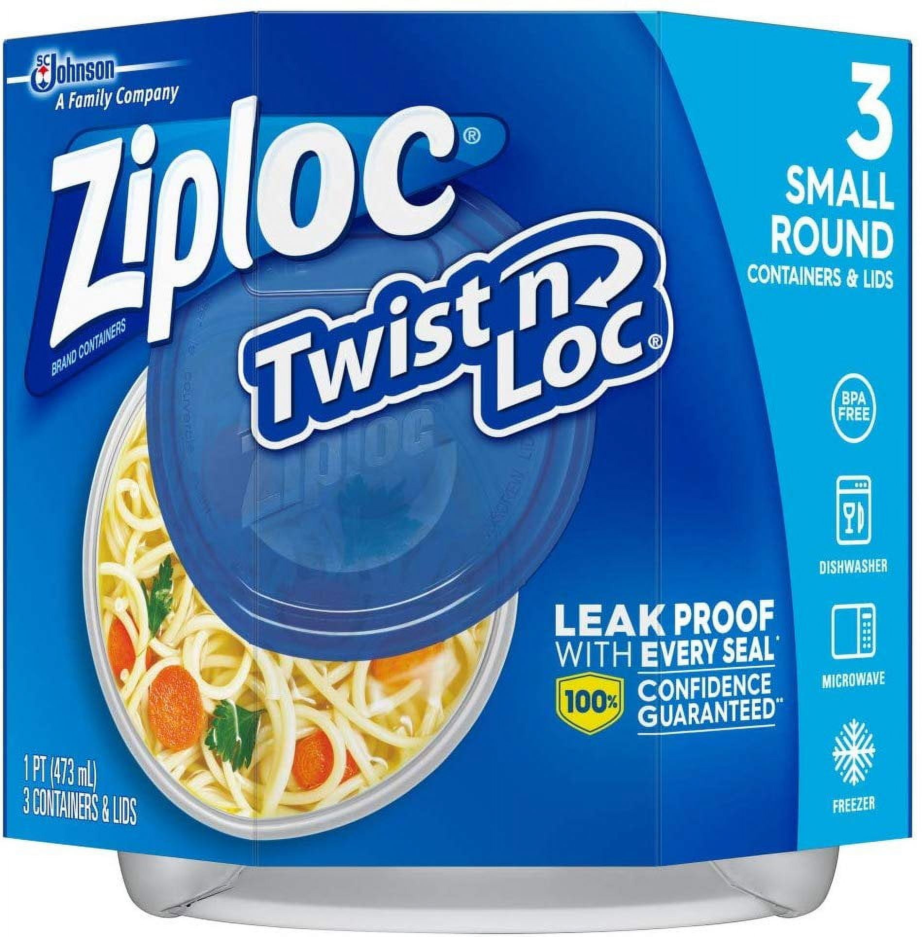 Ziploc® Polypropylene Twist' n Loc Storage Container
