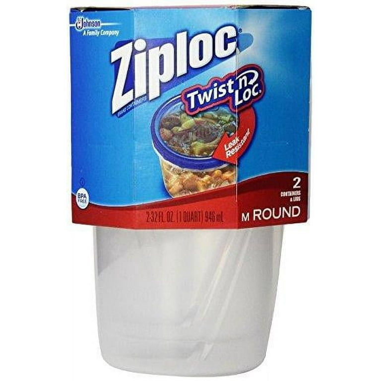 Ziploc Twist 'n Loc 32 oz Container 2 Count (Pack of 1)