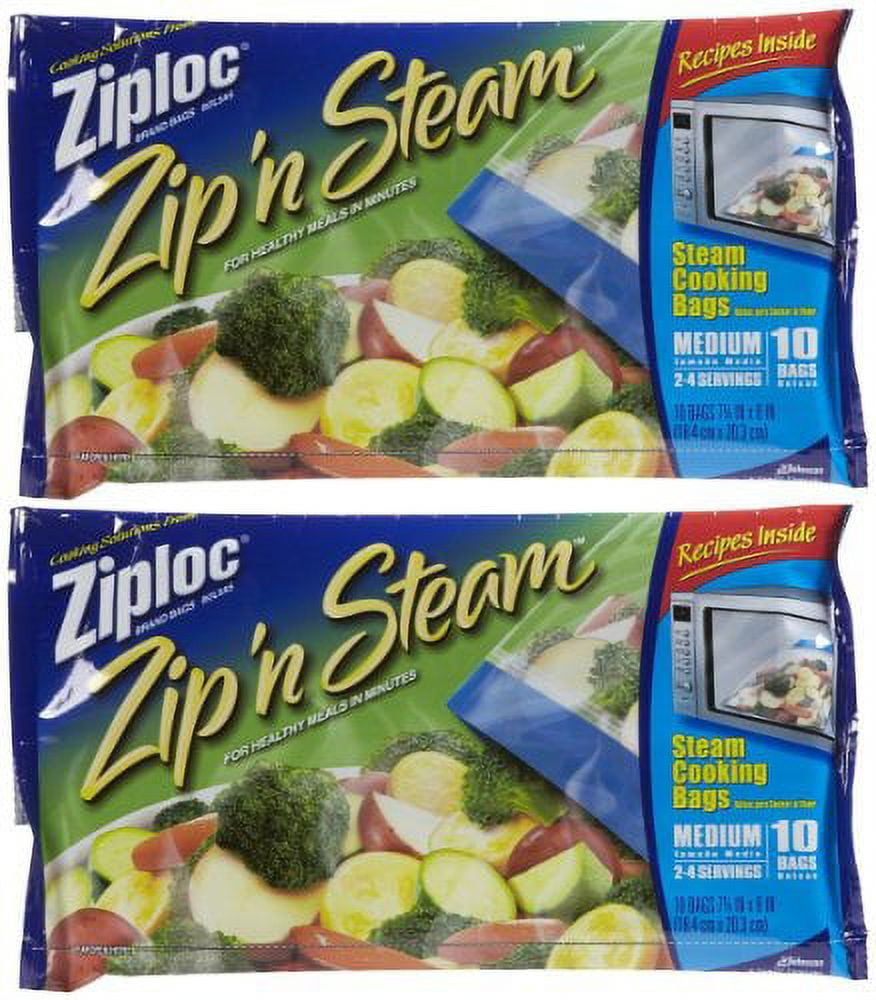 Ziploc Zip'N Steam Cooking Bags, 10 ct2 pack