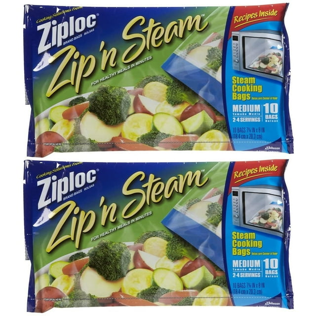 Ziploc Zip'N Steam Cooking Bags, 10 ct2 pack