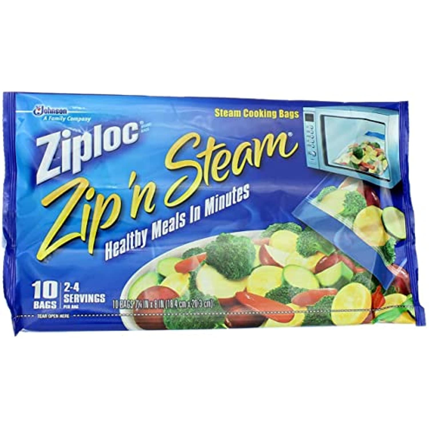 Ziploc Zipn Steam Cooking Bags Medium 10 Count Pack Of 4