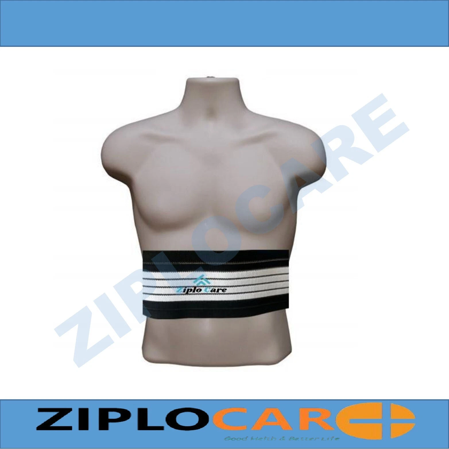 Ziplocare Umbilical Abdominal Support Hernia Belt with Compression Pad ...