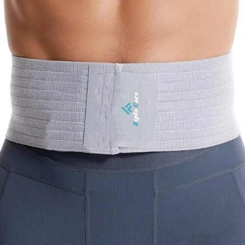 Ziplocare Umbilical Hernia Belt for men (premium compression pad). Umbilical hernia belt for women: prevention of surgery. Abdominal binder for men