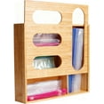 thumbnail image 1 of Ziplock Bag Organizer, Bamboo Storage Bag Holder Baggie Organizer for Drawer and Wall Mount, Compatible with Gallon, Quart, Sandwich, Snack Size Bag, 1 of 7