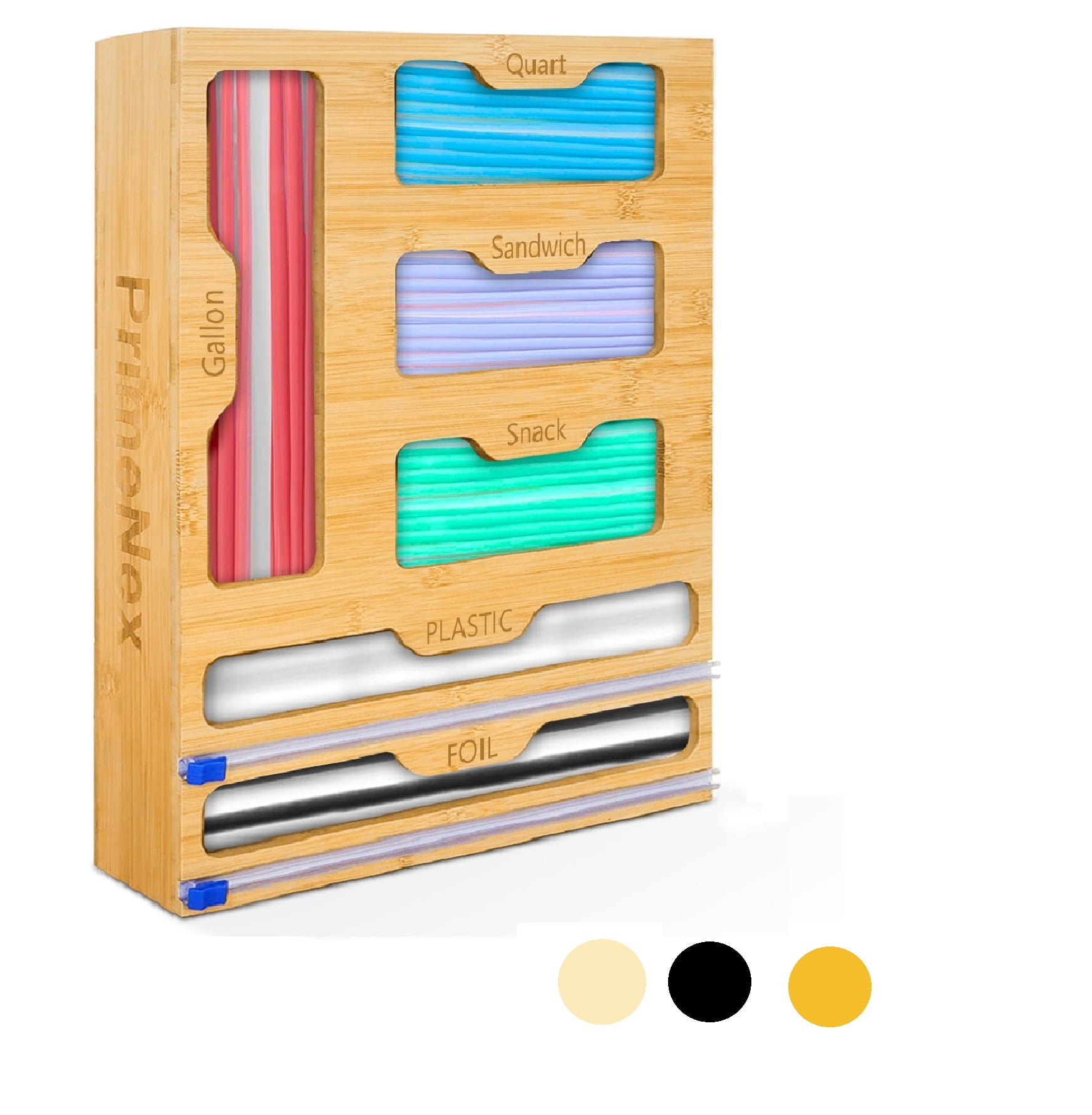 Ziplock Bag organizer, Ziplock Foil and Plastic Wrap Dispenser with