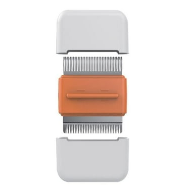 Zipocket 2-in-1 Underake & Stainless Steel Travel Grooming Pet Comb, Orange - One Size