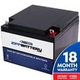 thumbnail image 1 of Zipp Battery 12V (12 Volt) (12 Volt) 24Ah 288w Sealed Lead Acid (SLA) Battery - T3 Terminals By Zipp Battery, 1 of 6