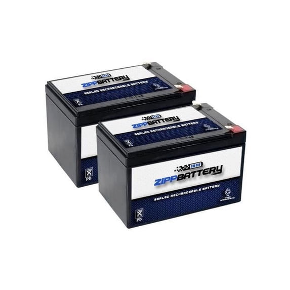 Zipp Battery 12V (12 Volt) (12 Volts) 14Ah Sealed Lead Acid (SLA) Battery - T2 Terminals - for Zb-12-14 - 2pk