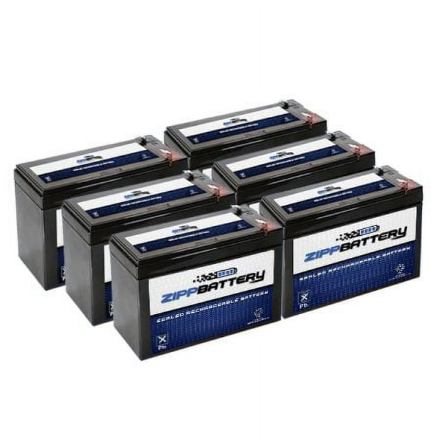 Zipp Battery 12V (12 Volts) 7Ah Sealed Lead Acid (SLA) Battery for Px12072 (6 Pack)