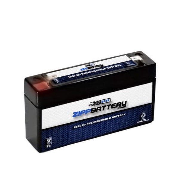 Zipp Battery 6V (6 Volt) (6 Volt) 1.2Ah 8w Sealed Lead Acid (SLA) Battery - T1 Terminals By Zipp Battery
