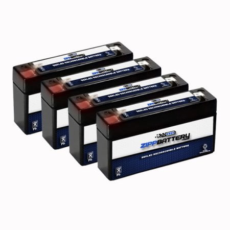Zipp Battery 6V (6 Volt) (6 Volt) 1.2Ah Sealed Lead Acid (SLA) Battery - T1 Terminals - for Zb-6-1.2 - 4pk