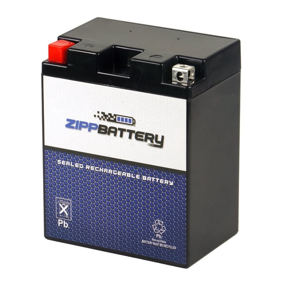 Zipp Battery Yb14a-a2 (14a-a2 12 Volts,14 Ah, 190 Cca) Atv Battery for Polaris All Models (excl. Predator) 500cc 99-'09
