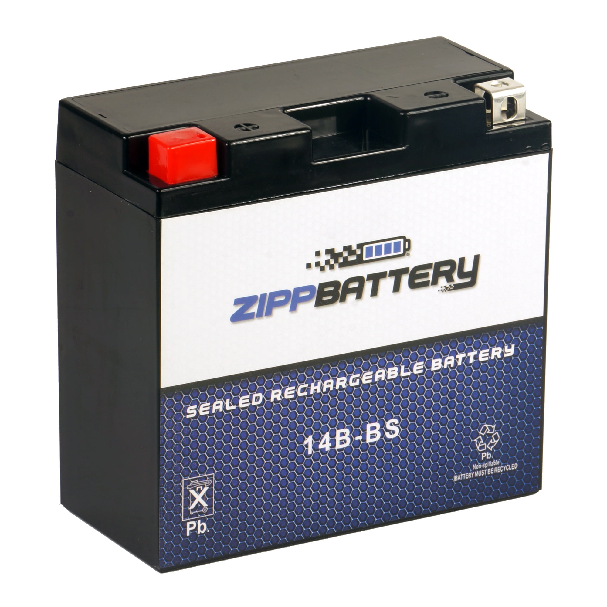 Zipp Battery Yt14b-bs (14b-bs 12 Volts,12 Ah, 135 Cca) Motorcycle Battery for Yamaha 1100cc Xvs1100 V-star All 2003