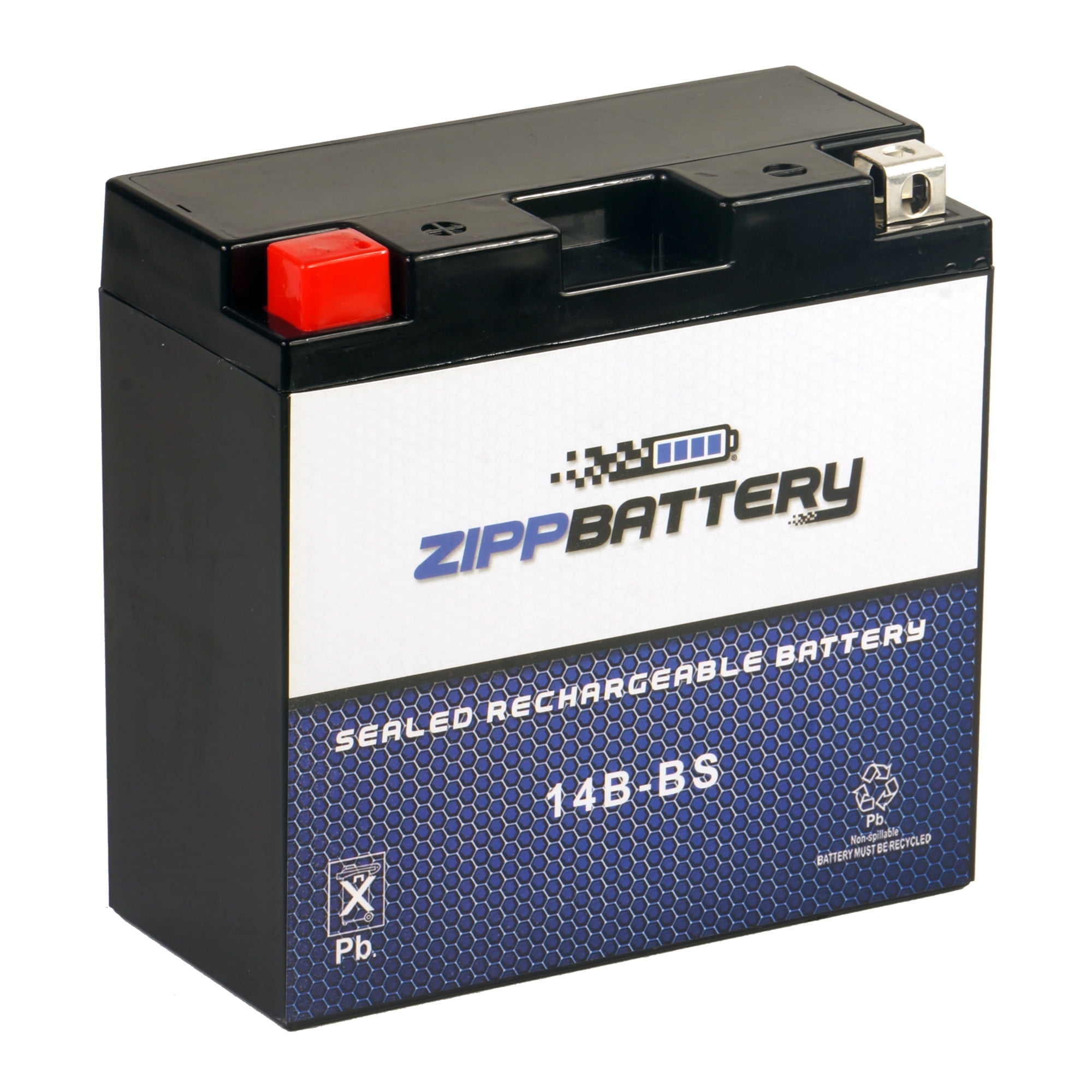 Zipp Battery Yt14b-bs (14b-bs 12v, 12 Volts,12 Ah, 135 Cca) Sealed AGM Motorcycle Battery for Yamaha 1300cc Fjr1300 2005