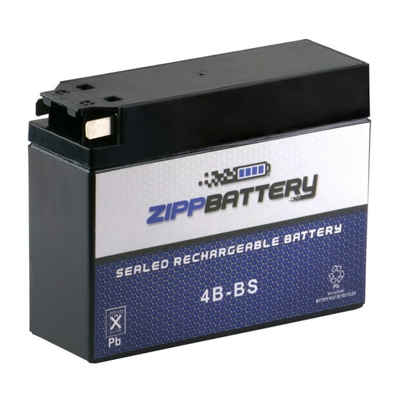 Zipp Battery Yt4b-bs (4b-bs 12 Volts,2.3 Ah, 40 Cca) Motorcycle Battery for Yamaha Ttr110e (electric Start) 110cc Year (08-18)
