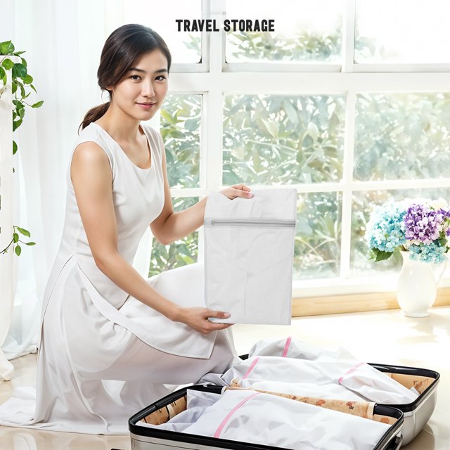 Zipped Fine Mesh Laundry Washing Machine Washer Bags For Socks, And