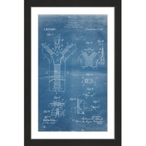 "Zipper 1917 Blueprint" Framed Painting Print