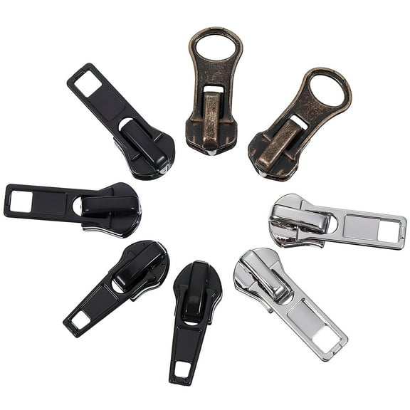 Zipper Accessories Metal Pants Kit Slider Repair Jacket Replacement Heads with Pull