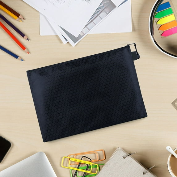 Zipper Bags for Organizing Storage, Waterproof Zipper Pouches, Football Pattern File Bag Thickened Canvas Zipper Bag Data Bag Student File Stationery Bag