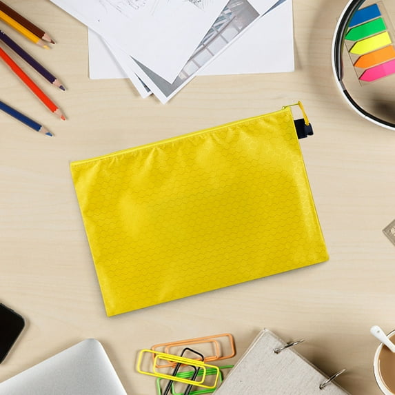 Zipper Bags for Organizing Storage, Waterproof Zipper Pouches, Football Pattern File Bag Thickened Canvas Zipper Bag Data Bag Student File Stationery Bag