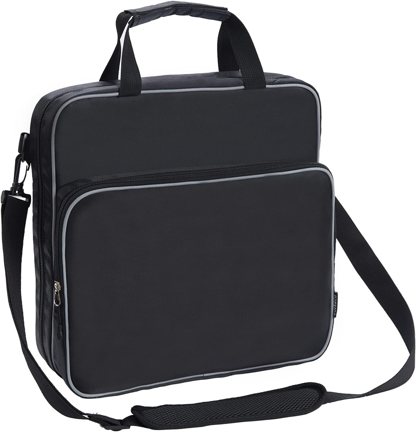 Zipper Binder With Shoulder Strap - 3 Ring Binder Holds 500 Sheets, Water-Resistant, Multiple Pockets (Cherry Blue Bow)