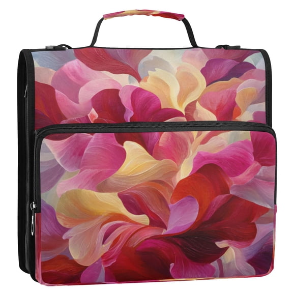 Zipper Binder 3 Rings Stationery Office Files Daily Organizer File Folder Storage Bag An Acrylic Painting