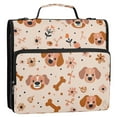 thumbnail image 1 of Zipper Binder 3 Rings Stationery Office Files Daily Organizer File Folder Storage Bag Big Eared Dogs and Bones, 1 of 8