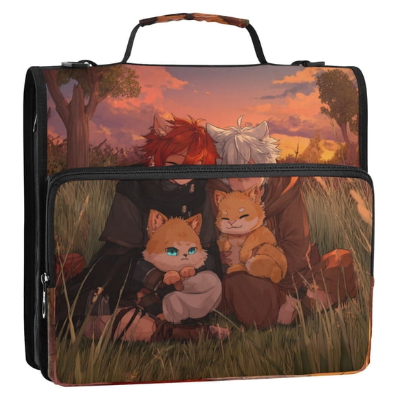 Zipper Binder 3 Rings Stationery Office Files Daily Organizer File Folder Storage Bag Field Trip