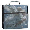 thumbnail image 1 of Zipper Binder 3 Rings Stationery Office Files Daily Organizer File Folder Storage Bag Flower Angel, 1 of 8