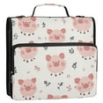 thumbnail image 1 of Zipper Binder 3 Rings Stationery Office Files Daily Organizer File Folder Storage Bag Lovely Pigs, 1 of 8