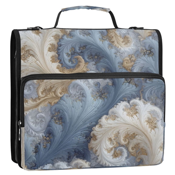 Zipper Binder 3 Rings Stationery Office Files Daily Organizer File Folder Storage Bag Palace Construction