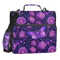 thumbnail image 1 of Zipper Binder Flowers and Butterflies 1.5 Inch Binder Folder Bag with Shoulder Strap and Handle, 1 of 8