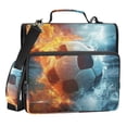 thumbnail image 1 of Zipper Binder Football Sparks Water Splash 1.5 Inch Binder Folder Bag with Shoulder Strap and Handle, 1 of 7