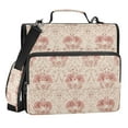 thumbnail image 1 of Zipper Binder Lightpink Flower 1.5 Inch Binder Folder Bag with Shoulder Strap and Handle, 1 of 8