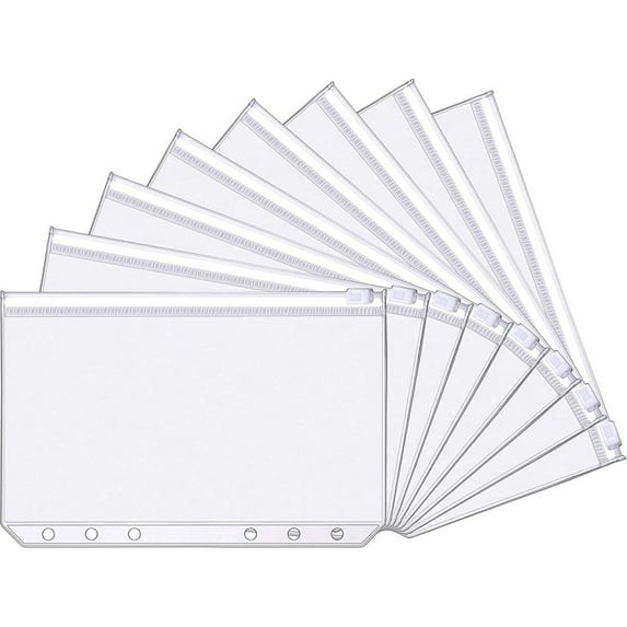 Zipper Binder Pouch, Your Go-To Companion For Organizing Loose-Leaf Books, Receipts, Cards, Stamps, Photos, And More. Waterproof PVC Construction Ensures Protection Against