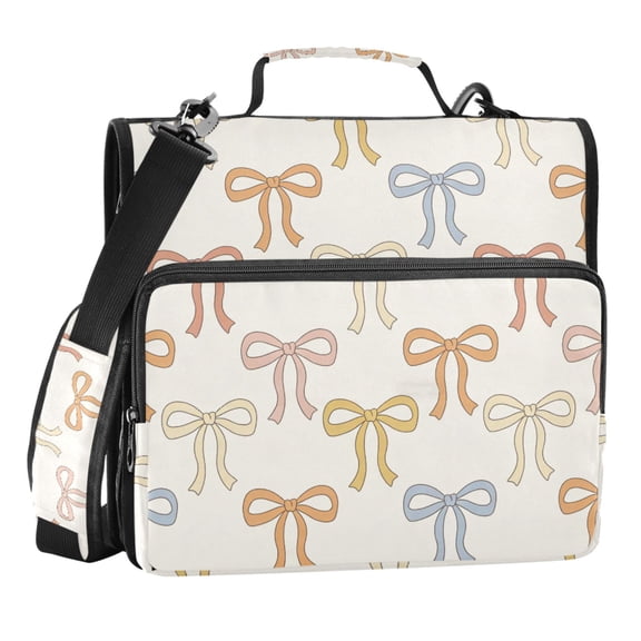 Zipper Binder Soft Strap 1.5 Inch Binder Folder Bag with Shoulder Strap and Handle
