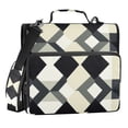 thumbnail image 1 of Zipper Binder Squares and Diamond Patterns 1.5 Inch Binder Folder Bag with Shoulder Strap and Handle, 1 of 8