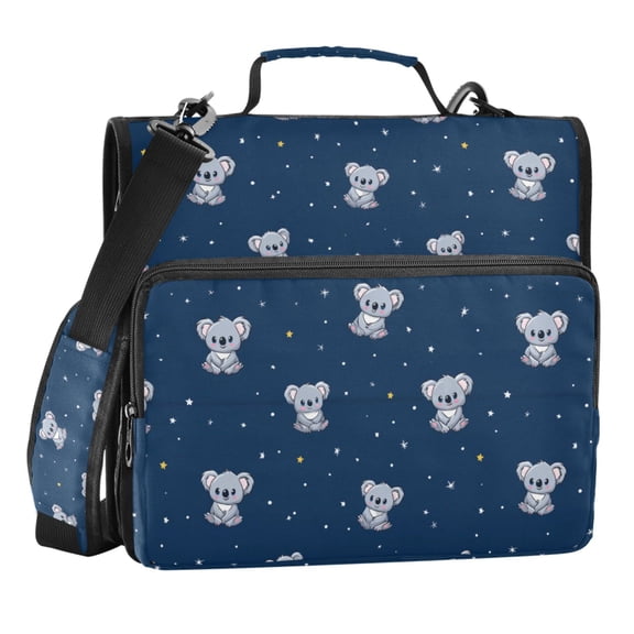 Zipper Binder Star Koala 1.5 Inch Binder Folder Bag with Shoulder Strap and Handle