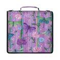 thumbnail image 1 of Zipper Binder with Shoulder Strap 2 inch 3 Ring Waterproof File Folder Organizer Bag 500 Sheet Beautiful Detailed Pattern, 1 of 8