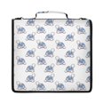 thumbnail image 1 of Zipper Binder with Shoulder Strap 2 inch 3 Ring Waterproof File Folder Organizer Bag 500 Sheet Cartoon Turtle Pattern, 1 of 8