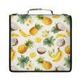 thumbnail image 1 of Zipper Binder with Shoulder Strap 2 inch 3 Ring Waterproof File Folder Organizer Bag 500 Sheet Coconuts and Pineapples Pattern, 1 of 8