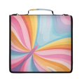 thumbnail image 1 of Zipper Binder with Shoulder Strap 2 inch 3 Ring Waterproof File Folder Organizer Bag 500 Sheet Colorful Rainbow Butterfly, 1 of 8