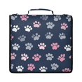 thumbnail image 1 of Zipper Binder with Shoulder Strap 2 inch 3 Ring Waterproof File Folder Organizer Bag 500 Sheet Cute Cat Paw Pattern, 1 of 8