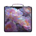 thumbnail image 1 of Zipper Binder with Shoulder Strap 2 inch 3 Ring Waterproof File Folder Organizer Bag 500 Sheet Digital Art Of Peony, 1 of 8