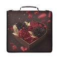 thumbnail image 1 of Zipper Binder with Shoulder Strap 2 inch 3 Ring Waterproof File Folder Organizer Bag 500 Sheet Elegant Heart-shaped Gift Box, 1 of 8