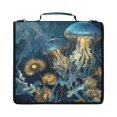 thumbnail image 1 of Zipper Binder with Shoulder Strap 2 inch 3 Ring Waterproof File Folder Organizer Bag 500 Sheet Enchanted Ocean Scene, 1 of 8