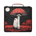 thumbnail image 1 of Zipper Binder with Shoulder Strap 2 inch 3 Ring Waterproof File Folder Organizer Bag 500 Sheet Ghost Standing under A Mushroom, 1 of 8
