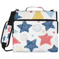 Binder Rack Large Zipper Binder with Shoulder Strap 2 inch 3 Ring Waterproof File Folder ...