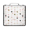thumbnail image 1 of Zipper Binder with Shoulder Strap 2 inch 3 Ring Waterproof File Folder Organizer Bag 500 Sheet Hearts and String Garland, 1 of 8