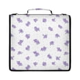 thumbnail image 1 of Zipper Binder with Shoulder Strap 2 inch 3 Ring Waterproof File Folder Organizer Bag 500 Sheet Lavender Roses Pattern, 1 of 8